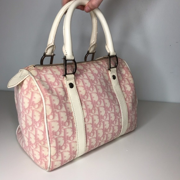 *SOLD* Vintage Dior Monogram Pink Boston Bag - Picture 3 of 8